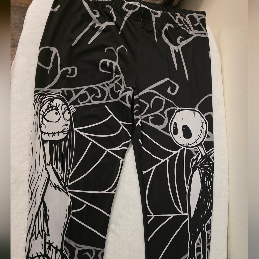 The Nightmare Before Christmas Jack & Sally Leggings